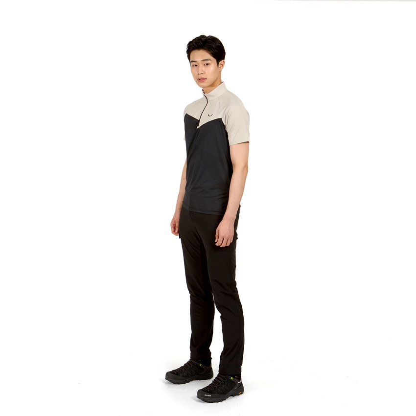 남성 알파인 하이킹 반집업 반팔 티셔츠 9